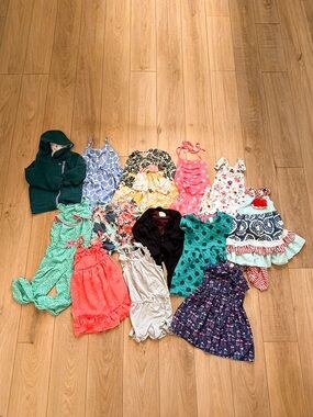 GIRLS SPRING SUMMER PREPPY COLORFUL OUTFIT BUNDLE SIZE XS 4T/5T